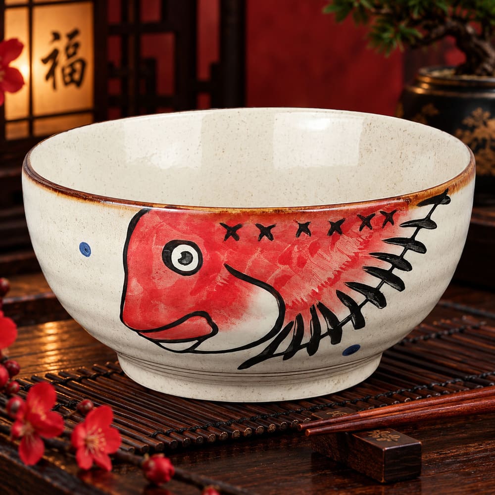 Bol à Nouilles Chinois – Poisson Rouge