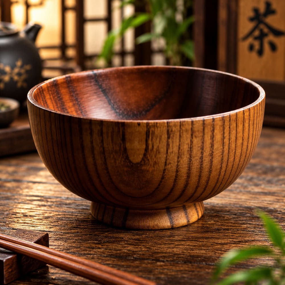 Bol à Soupe Chinois en Bois