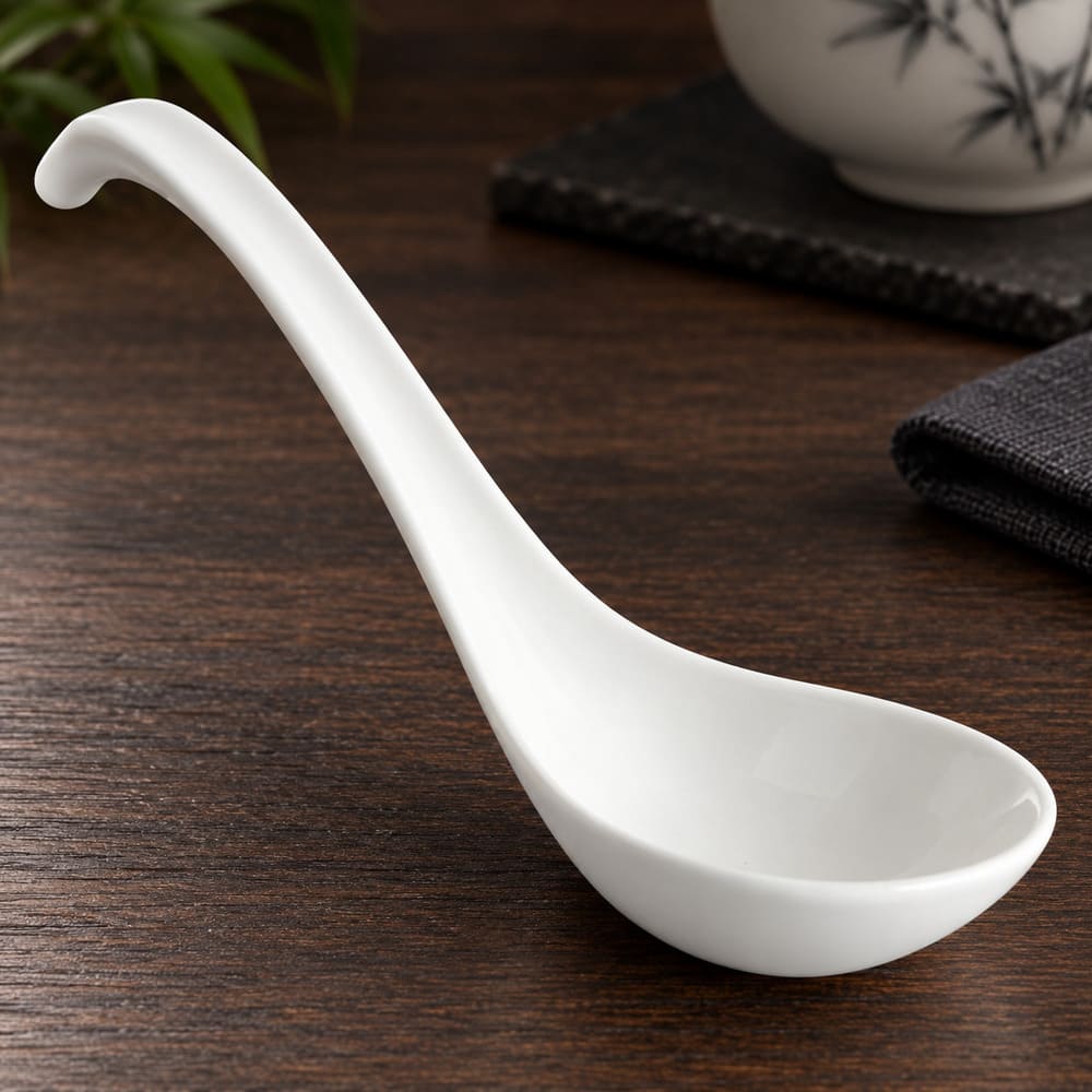 Cuillère à Soupe Chinoise Blanche