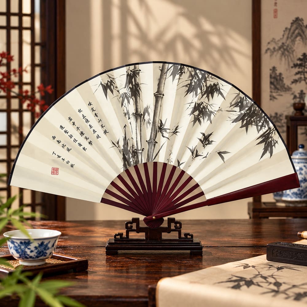 Éventail Chinois Bambou Mirifique