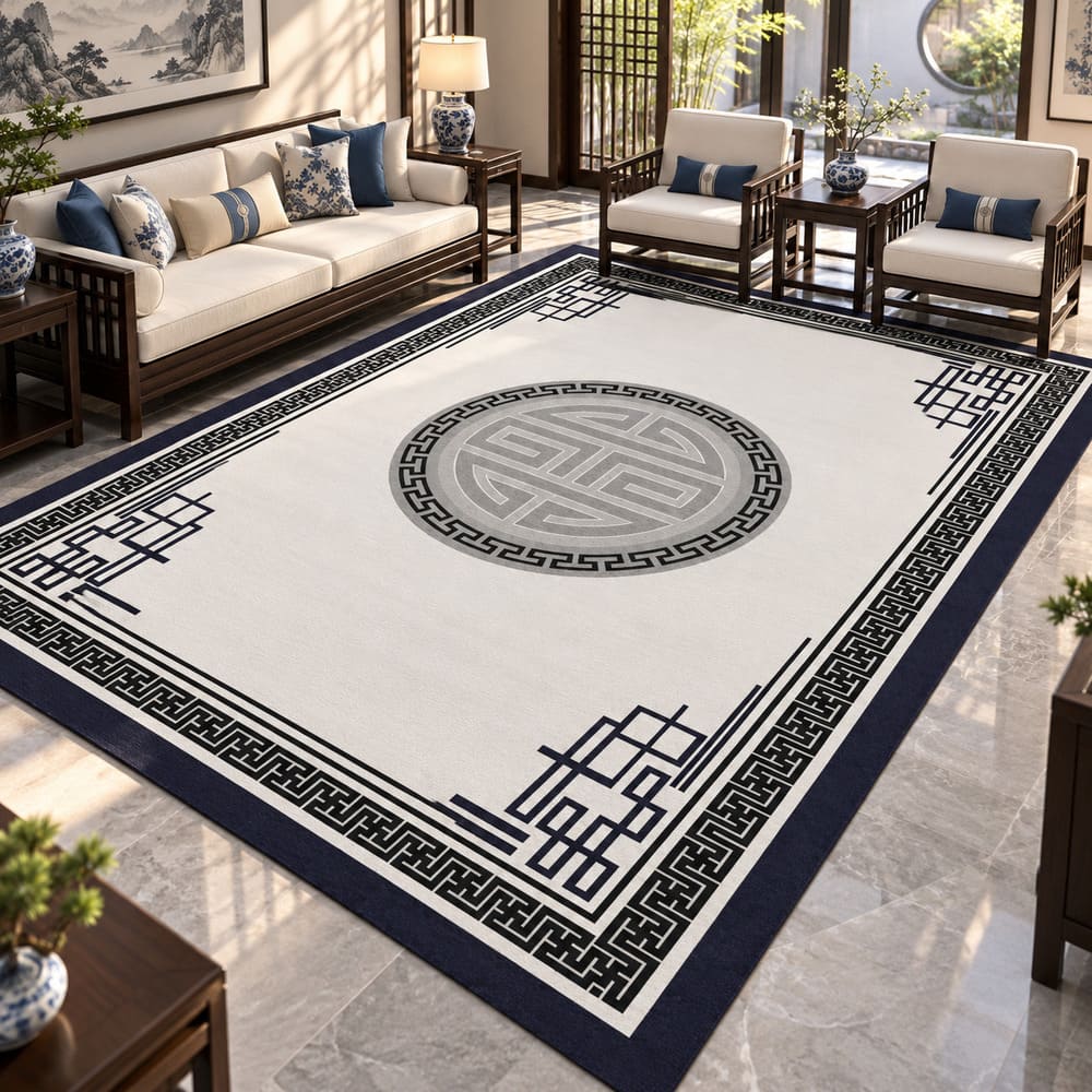 Grand Tapis Symbole Chinois
