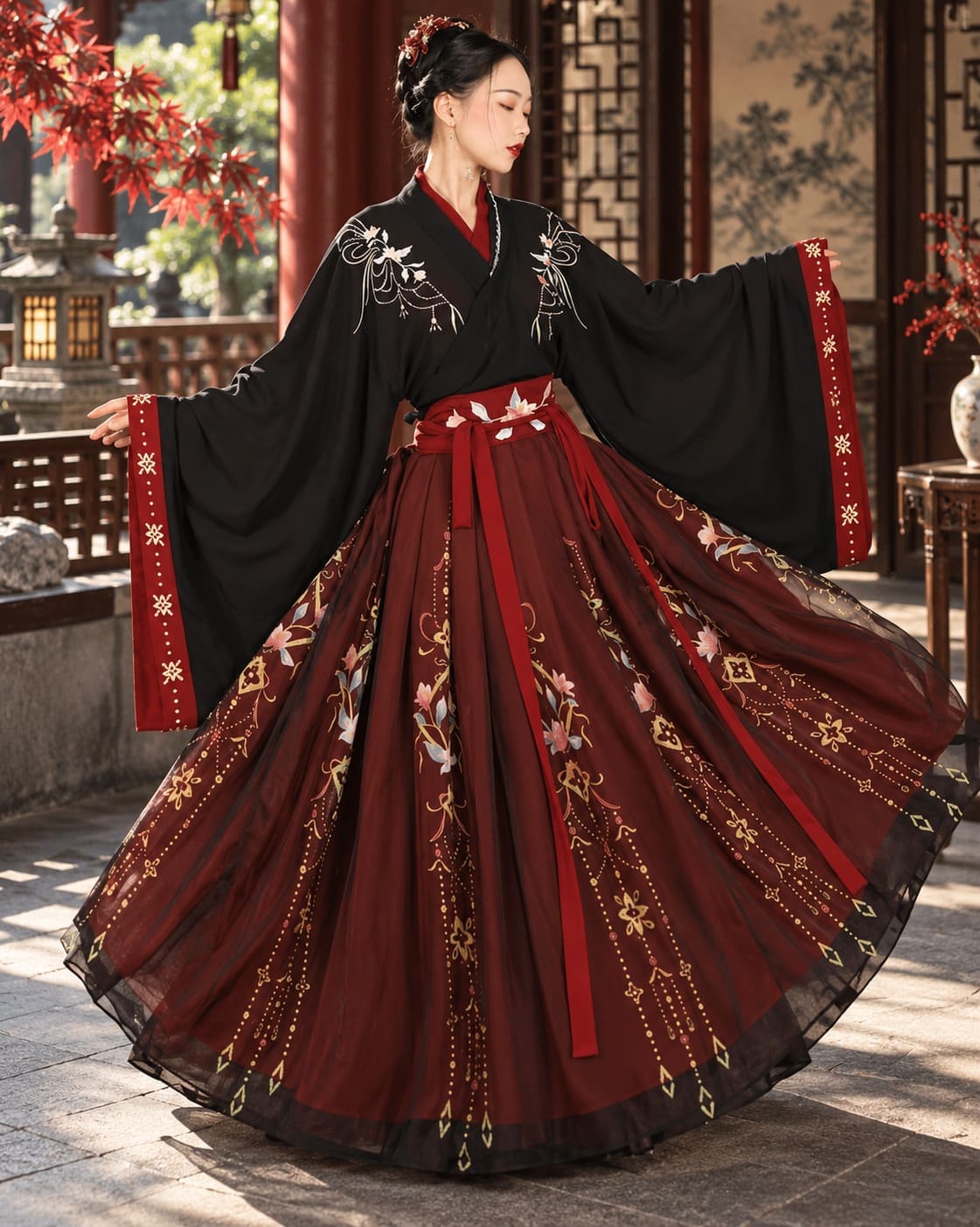 Hanfu Chinois Fleurs de Renaissance