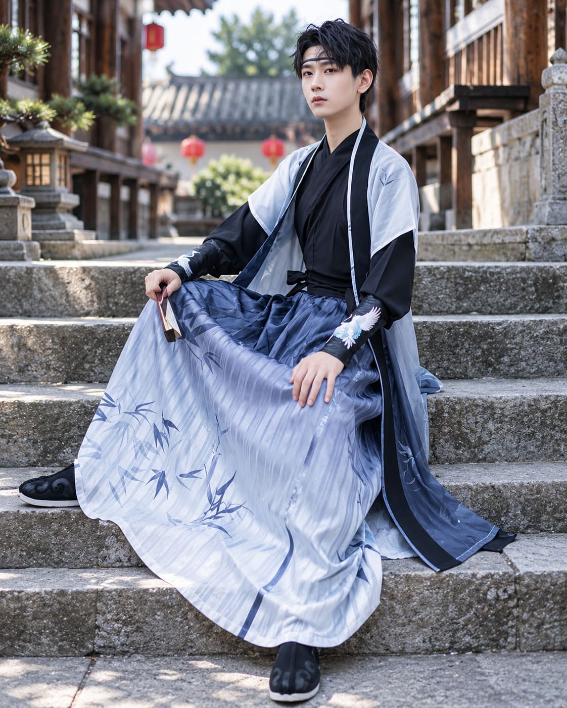 Hanfu Chinois Traditionnel Homme