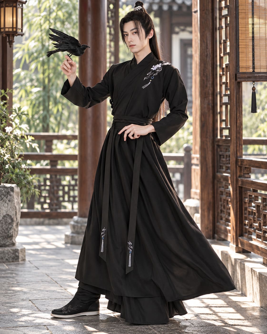 Hanfu Homme – Noir Intense