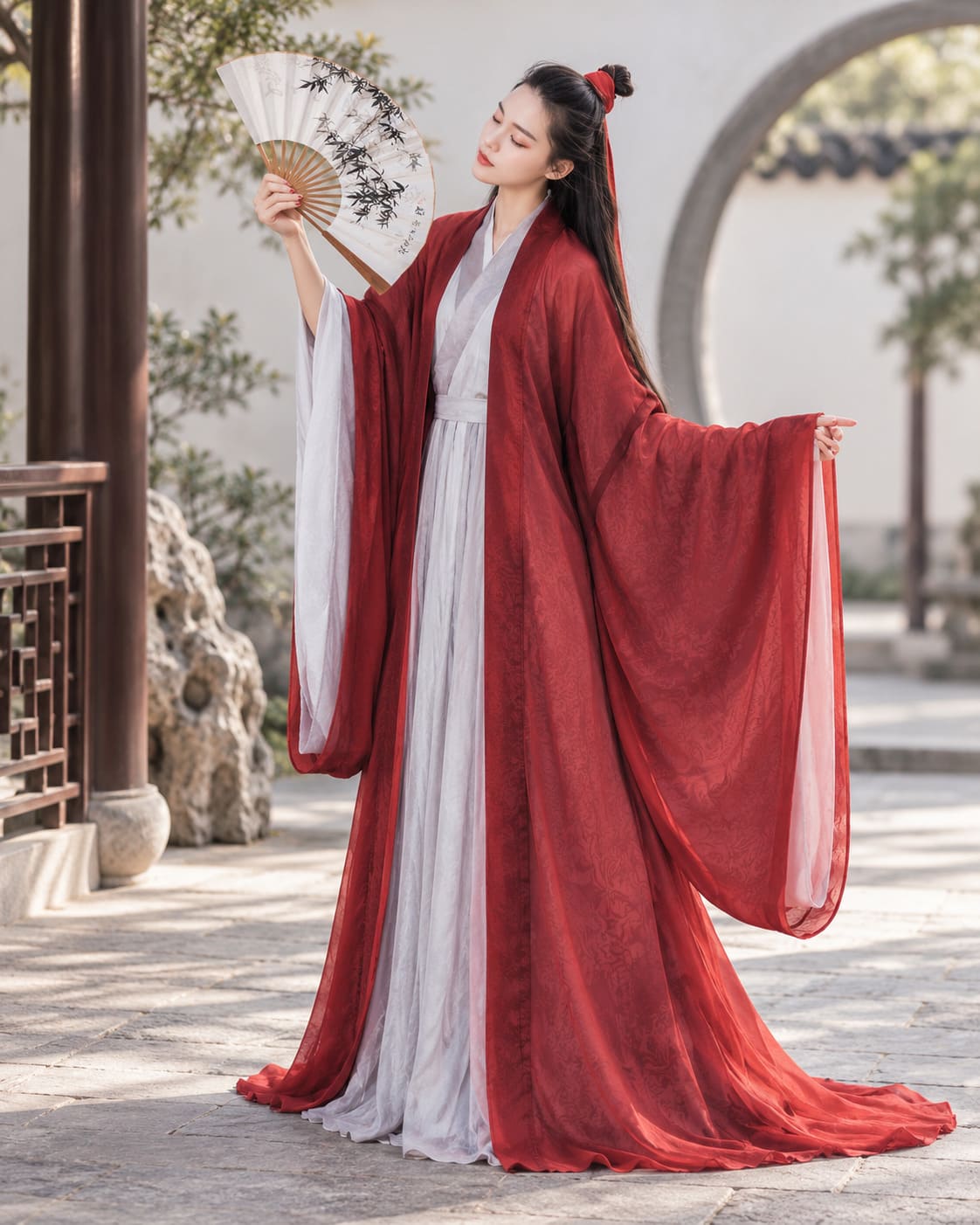 Hanfu Rouge et Blanc