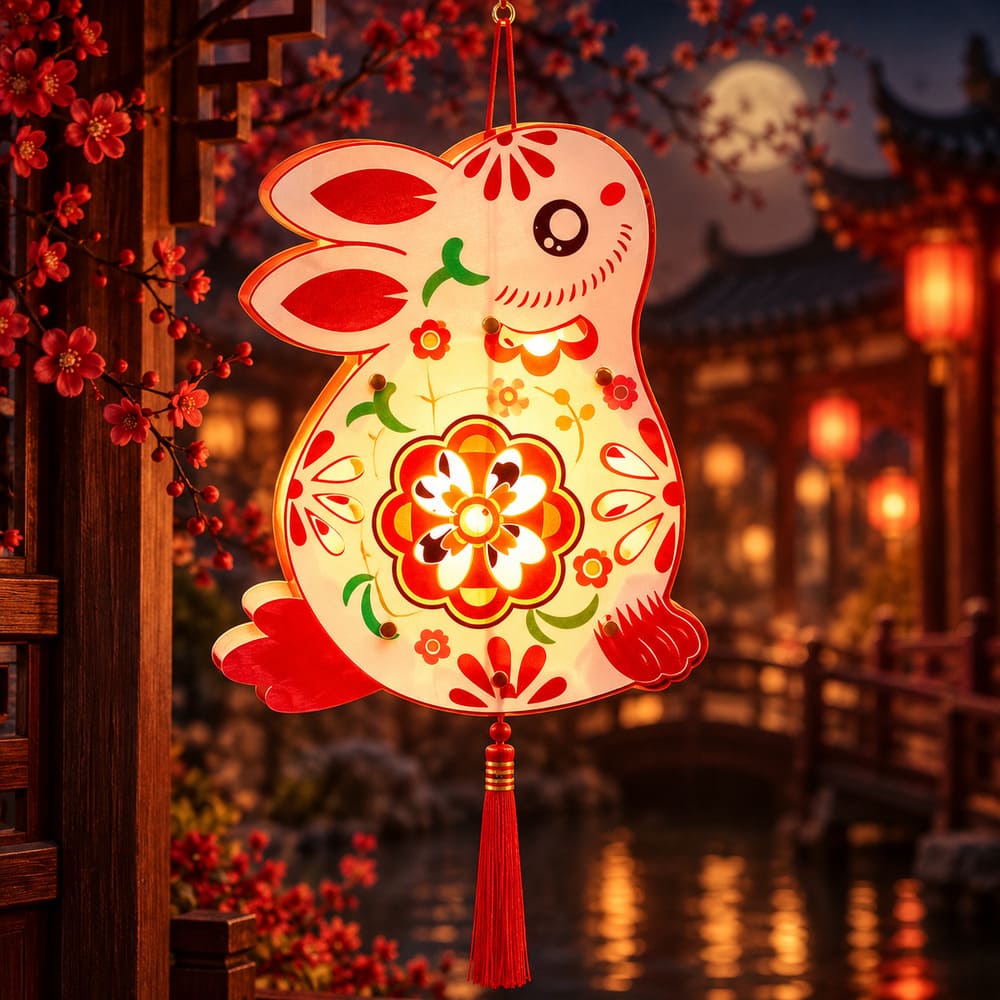 Lampion Lapin Chinois Led