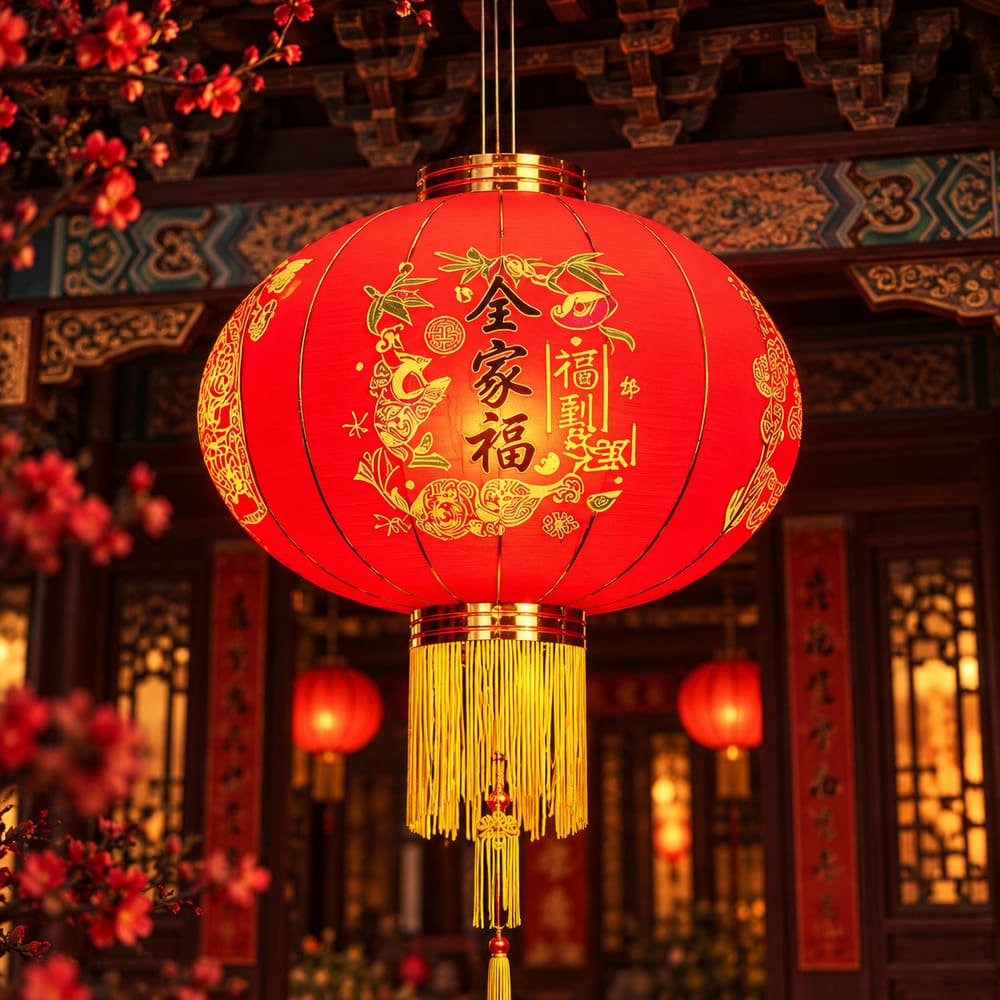 Lampion Nouvel An Chinois – Rouge et Doré
