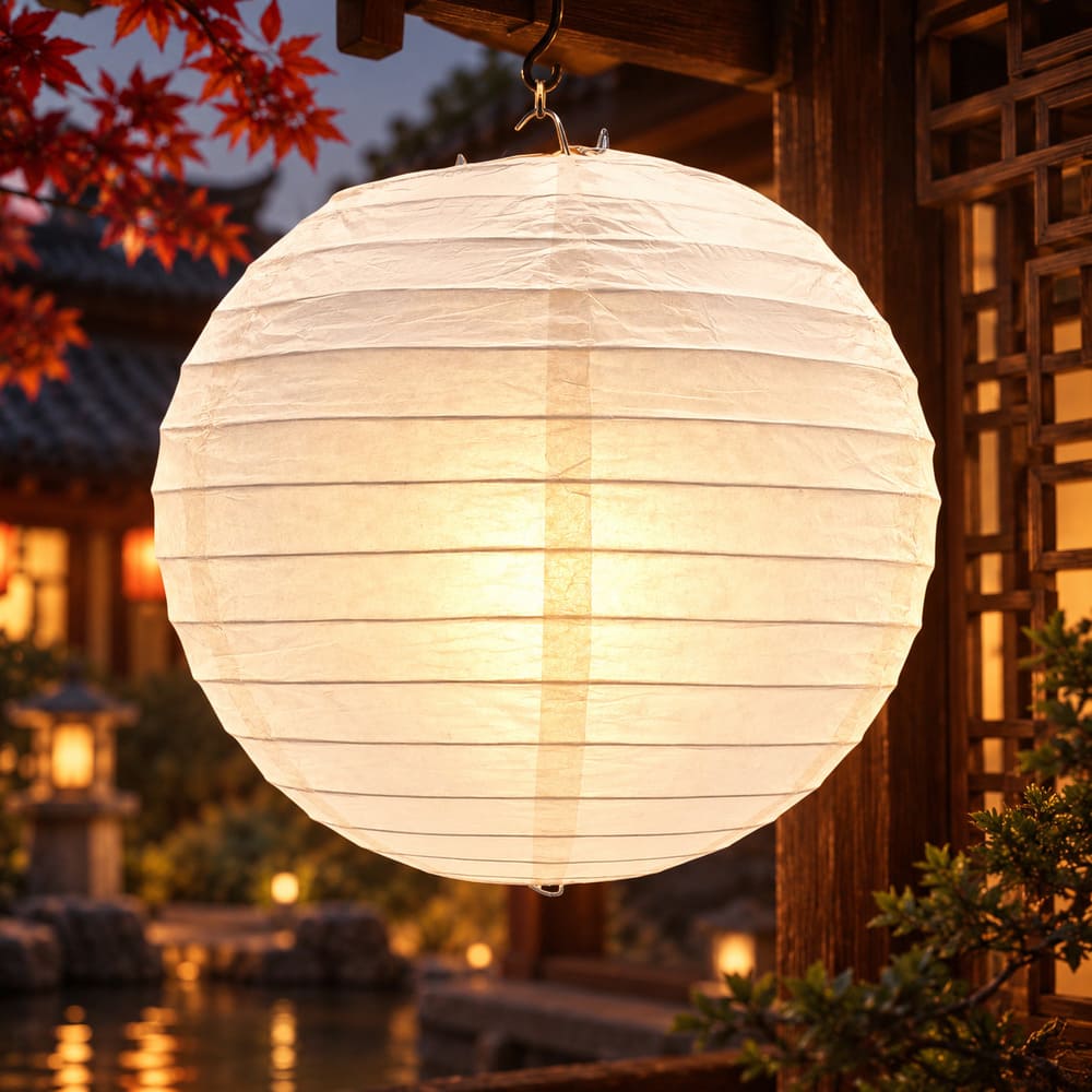 Lampion Rond Beige