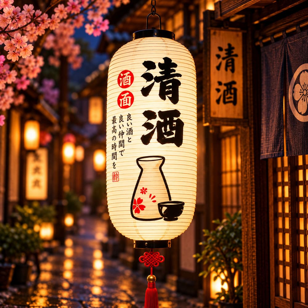 Lanterne Chinoise Tissu – Saké