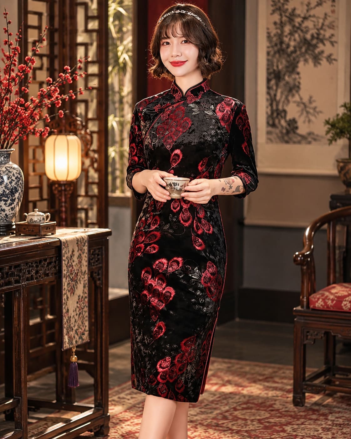 Robe Qipao Courte
