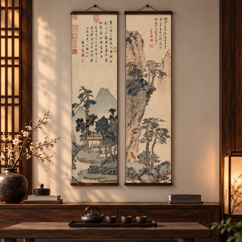 Tableau Ancien – Paysage Chinois