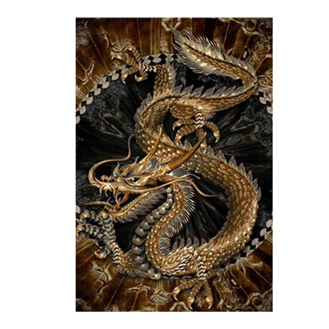 Patch Brodé Dragon Chinois Doré Paillettes - Dentelle Rouge, Strass, Maille | Pour Décoration Mariage, Robes, Costumes, DIY