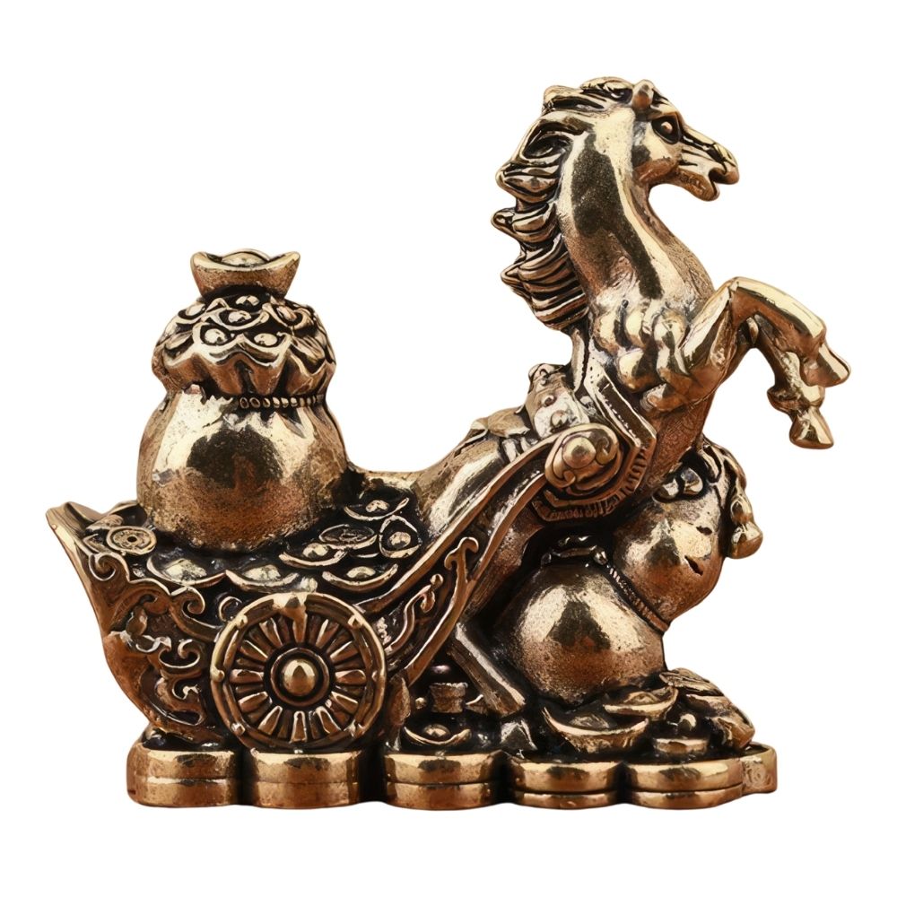 Statue Cheval Chinois de la Fortune