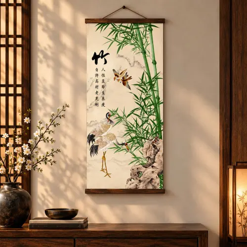 Tableau Chinois Bambou Mirifique
