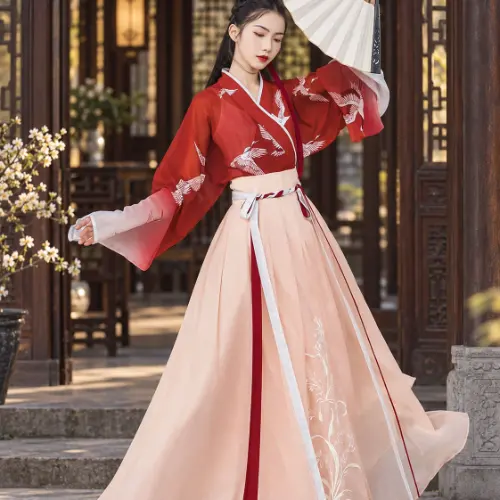 Hanfu Brodé Grues Magiques